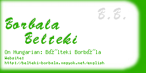 borbala belteki business card